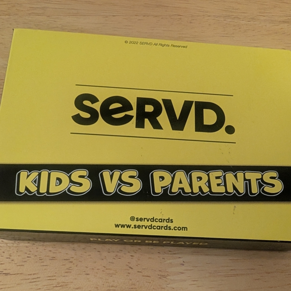 Servd Kids Vs Parents - Play or Be Played - Ages 8+, 2-6 Players